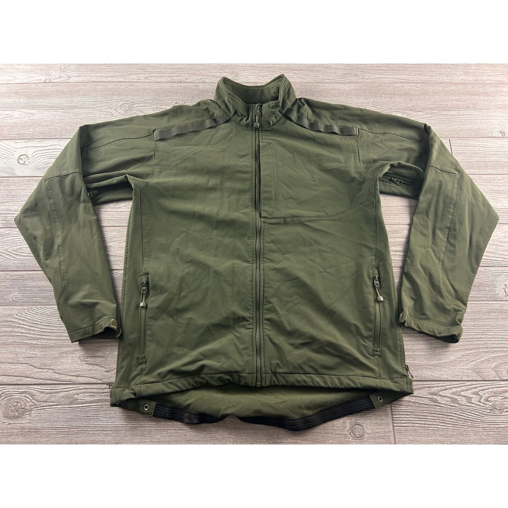 Horace Small Mens Tactical Softshell Jacket Olive Green Full Zip Fleece Lined L